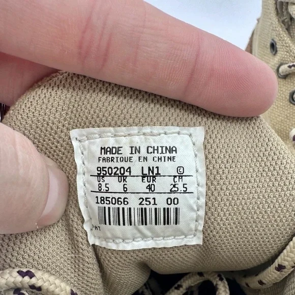 VINTAGE Nike ACG  Zion Womens 8.5 Tan Brown Canvas Mid Hiking Boots 950204 - Picture 6 of 11